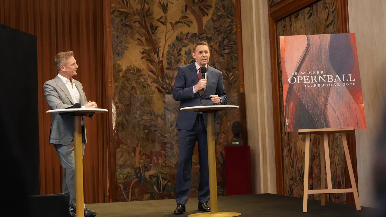 Andi Knoll und Bogdan Roscic beim Pressegespräch des 68. Wiener Opernballs