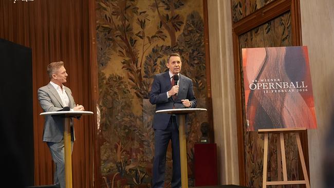 © ORF/Roman Zach-Kiesling Andi Knoll und Bogdan Roscic beim Pressegespräch des 68. Wiener Opernballs